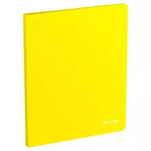 Папка с зажимом Berlingo "Soft Touch" 17 мм. 700 мкм. желтая с внутр. карманом