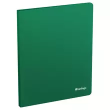 Папка с зажимом Berlingo "Soft Touch" 17 мм. 700 мкм. зеленая с внутр. карманом