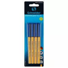 Набор шариковых ручек Schneider "Tops 505 F" 4 шт. синие, 0,8 мм. оранжевый корпус, блистер