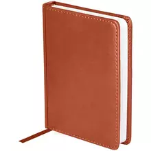Ежедневник недатированный, А6, 136 л. кожзам, OfficeSpace "Nebraska", коричневый