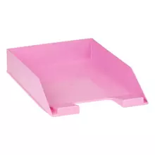 Лоток для бумаг горизонтальный СТАММ "Фаворит" розовый