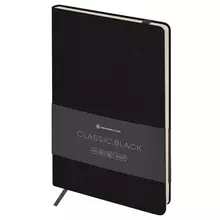 Записная книжка А5 96 л. ЛАЙТ, кожзам, Greenwich Line "Classic. Black", с резинкой, блок без линовки