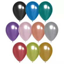 Воздушные шары, 50 шт. М12/30 см. MESHU, хром, ассорти