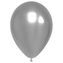 Воздушные шары, 50 шт. М12/30 см. MESHU, хром, серебро