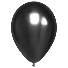 Воздушные шары, 50 шт. М12/30 см. MESHU, хром, черный