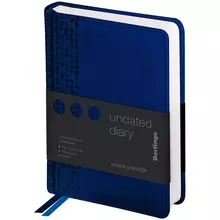 Ежедневник недатированный, А6, 160 л. кожзам, Berlingo "Vivella Prestige", синий