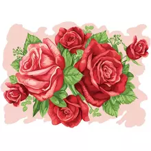 Картина по номерам на картоне ТРИ СОВЫ "Розы" 30*40 с акриловыми красками и кистями