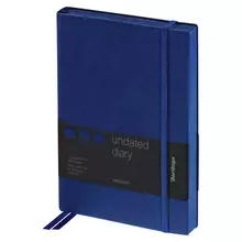 Ежедневник недатированный А5 136 л. кожзам Berlingo "Western" с резинкой синий