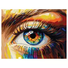 Картина по номерам на холсте ТРИ СОВЫ "Взгляд" 30*40 с акриловыми красками и кистями