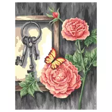 Картина по номерам на холсте ТРИ СОВЫ "Ключи" 30*40 с акриловыми красками и кистями