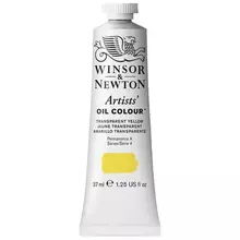 Краска масляная профессиональная Winsor&Newton "Artists Oil", 37 мл. прозрачный желтый