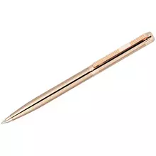 Ручка шариковая Delucci "Semplice" синяя, 1,0 мм. корпус медь/розовое золото, поворот. подарочная упаковка