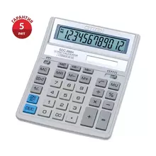 Калькулятор настольный Citizen SDC-888XWH 12 разрядов двойное питание 158*203*31 мм. белый