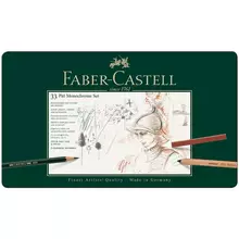 Набор художественных изделий Faber-Castell "Pitt Monochrome" 33 предмета метал. коробка