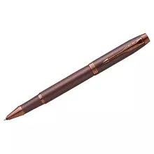 Ручка-роллер Parker "IM Professionals Monochrome Burgundy" черная 05 мм. подарочная упаковка