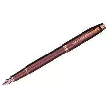 Ручка перьевая Parker "IM Professionals Monochrome Burgundy" синяя 08 мм. подарочная упаковка