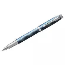 Ручка перьевая Parker "IM Premium Blue Grey CT" синяя 08 мм. подарочная упаковка
