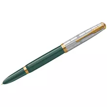 Ручка перьевая Parker "51 Forest Green GT" темно-синяя, 0,4мм, подарочная упаковка