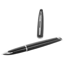 Ручка перьевая Waterman "Carene Black ST" синяя, 0,8 мм. подарочная упаковка
