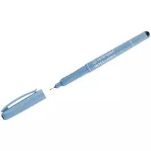 Ручка капиллярная (линер) ЧЕРНАЯ Centropen "Document" трехгранная линия 01 мм.
