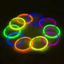 Светящиеся палочки-браслеты (неоновые) палочки-браслеты Юнландия, набор 10 шт. в тубе, ассорти