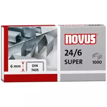 Скобы для степлера №24/6 Novus оцинкованные 1000 шт.