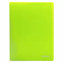Папка 40 вкладышей Brauberg "Neon", 25 мм. неоновая зеленая, 700 мкм.