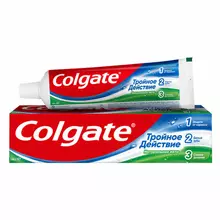 Зубная паста 100 мл. COLGATE "Натуральная мята" тройное действие с фторидом
