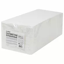 Салфетки бумажные 2-х слойные, 33x33 см. 200 шт. в упаковке, 1/4 сложения, Laima, белые