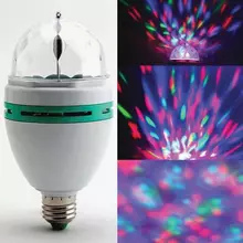 Светодиодная проекционная DISCO лампа ERGOLUX LED-A75DIS-3W-E27, вращение на 360 градусов, RGB