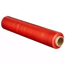 Стрейч-пленка для ручной упаковки, вторичное сырье, красная 50 см. х 217 м. 20 мкм. 2 кг. – нетто