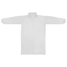 Халат одноразовый белый на липучке комплект 10 шт. XL, 110 см. резинка, 20г./м2, СНАБЛАЙН