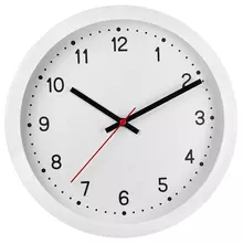 Часы настенные TROYKATIME (TROYKA) 75751701, круг, белые, белая рамка, 28х28х4 см.