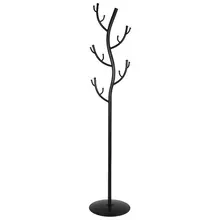 Вешалка-стойка "Дерево", 1,81 м, диск 37,5 см, 15 крючков, металл, черная