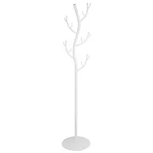Вешалка-стойка "Дерево", 1,81 м, диск 37,5 см, 15 крючков, металл, белая