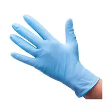 Перчатки нитриловые голубые (нестерильные текстурированные на пальцах) размер M /10