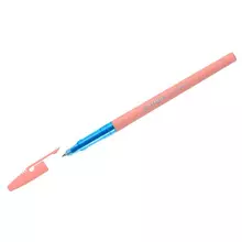 Ручка шариковая Stabilo "Liner Pastel 808 F" синяя цвет корпуса персиковый 038 мм.