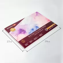 Альбом для акварели бумага 300г./м2 270х390 мм. среднее зерно 20 листов склейка Brauberg Art Premiere