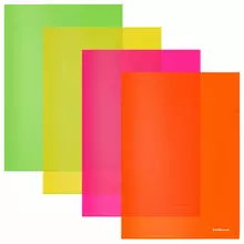 Папка-уголок ERICH KRAUSE Glossy Neon, ассорти, 0,18 мм, 50159