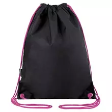 Мешок для обуви BRAUBERG плотный, карман на молнии, подкладка, 43х33 см, Neon Pink, 272428