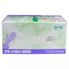 Перчатки нитриловые смотровые SFM Stable-Work Германия 50 пар (100 штук) размер L (большой)