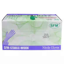 Перчатки нитриловые смотровые SFM Stable-Work Германия 50 пар (100 штук) размер M (средний)
