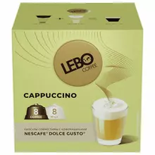 Кофе в капсулах LEBO "Cappuccino" для кофемашин Dolce Gusto, 8 порций (16 капсул)