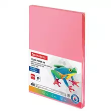 Бумага цветная Brauberg А4 80г./м2 100 л. медиум розовая для офисной техники