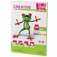 Бумага цветная Creative color (Креатив) А4 80г./м2 50 л. неон салатовая
