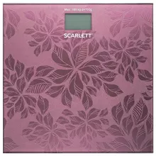 Весы напольные Scarlett SC-217, электронные, вес до 180 кг. квадратные, стекло, розовые