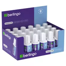 Корректирующая жидкость Berlingo 20 мл.(27 г) водная с кистью