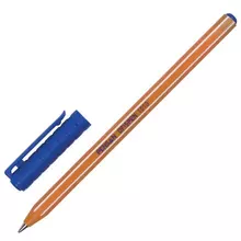 Ручка шариковая масляная PENSAN Officepen 1010 синяя корпус оранжевый 1 мм.