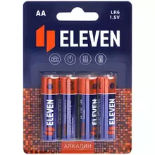 Батарейка пальчиковая Eleven AA (LR6) алкалиновая BC4