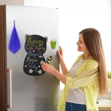 Доска на холодильник магнитно-меловая 30х40 см. "Pussy Cat" с набором аксессуаров Brauberg